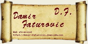 Damir Faturović vizit kartica